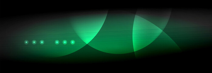 Vector blurred neon glowing circles with flowing and liquid light concept, energy magic fantastic abstract background