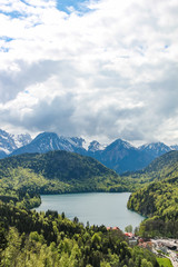 Fototapeta na wymiar view of the Alpsee lake near the Neuschwanstein castle in Bavaria