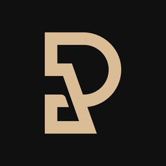 Letter P abstract logo