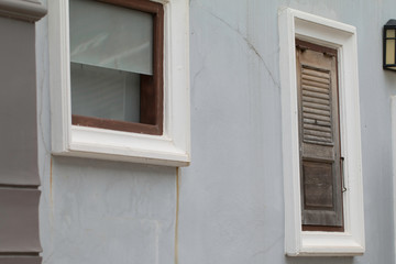 Fototapeta na wymiar Vintage pastel color wall with window
