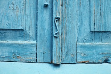 Blue wooden door element background
