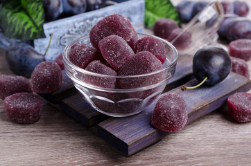 Plum jelly candies