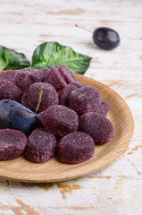 Plum jelly candies