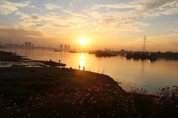  China river beach scenery