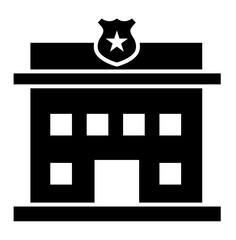 police station icon on white background