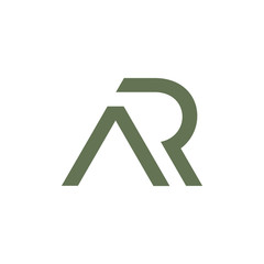 letters ar simple geometric logo vector