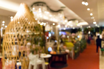 Abstract blur shopping mall center and shop retail store for background.