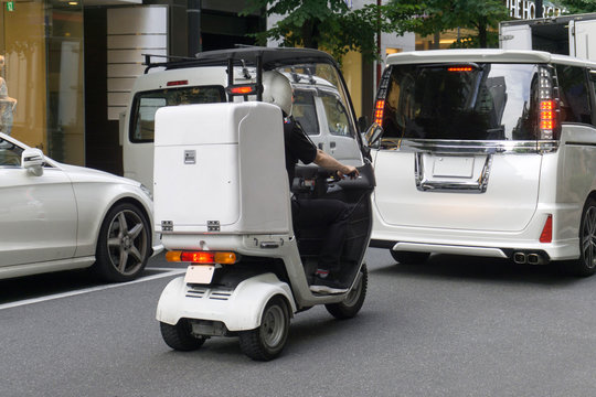 Fototapeta デリバリー バイク