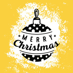 Merry Christmas typography.