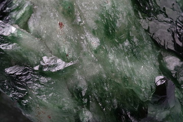 green stone isolated on white background