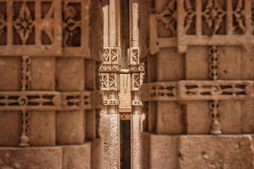 Inner view of Adalaj Ni Vav (Stepwell) or Rudabai Stepwell. Built in 1498 by Rana Veer Singh is five stories deep. Ahmedabad, Gujarat, India