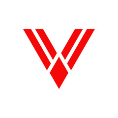 V letter logo design vector template