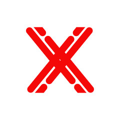Obraz premium X letter logo design vector template