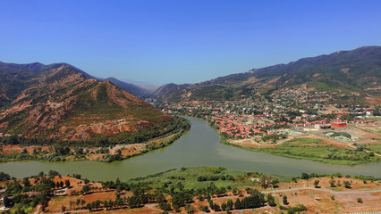 Fototapeta premium Aerial Mtzkheta view