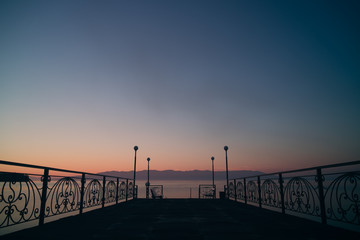 Fototapeta na wymiar dock at sunset