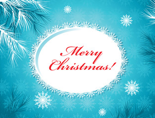 Blue and white winter background.