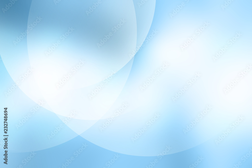Sticker blue blurred bokeh abstract for background
