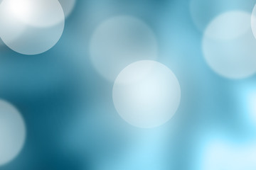 Blue blurred bokeh abstract for background