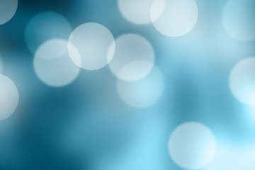 Blue blurred bokeh abstract for background