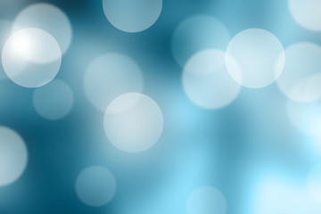 Blue blurred bokeh abstract for background