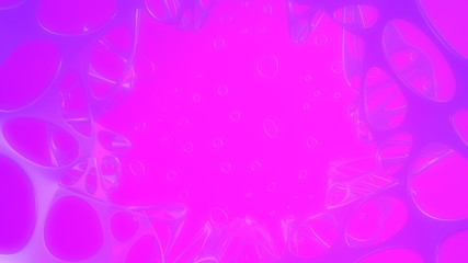 Abstract 3d rendering concept of high poly sphere with chaotic mesh grid cellular mulecular structure. Sci-fi background with polygonal shape in empty space with light god rays. Futuristic design bio