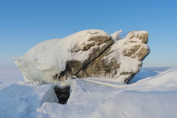 snow covered mountains