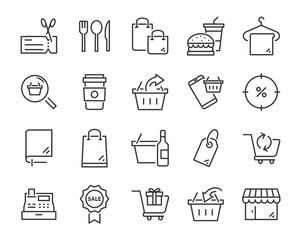set of send icons, such as delivery, transport, mail, service