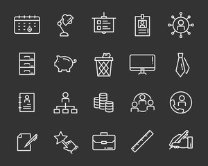 set of job seach icons ,such as work, career, traning, business, skill, meeting