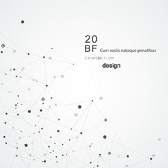 Abstract polygonal technology background with connecting dots and lines