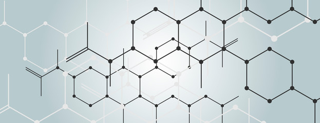 Geometric abstract background with hexagons structure