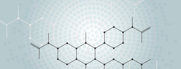 Geometric abstract background with hexagons structure