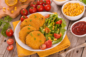 Corn burgers. 