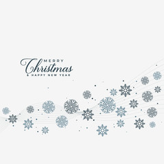 Fototapeta na wymiar merry christmas snowflakes design background