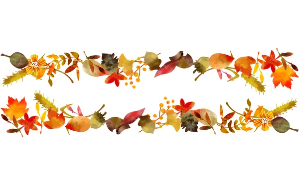 秋の落葉イラスト ヘッダーライン Stock Vector Adobe Stock