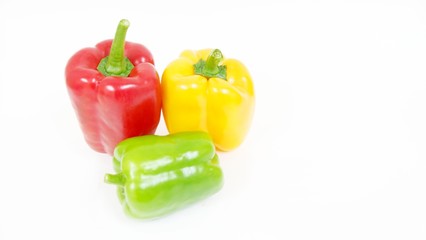  sweet pepper on white background
