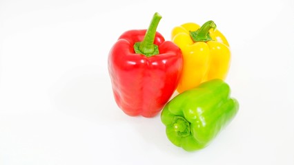  sweet pepper on white background
