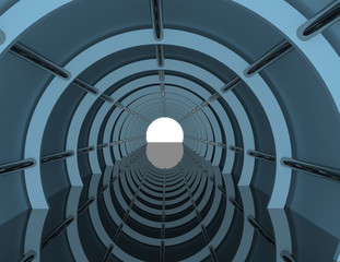 abstract tunnel background 3d. 3d rendered illustration
