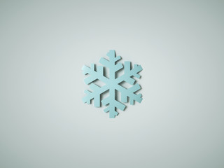 Paper snowflake background texture 3d illustration
