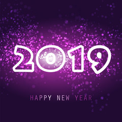 Best Wishes - New Year Card, Cover or Background Template - 2019
