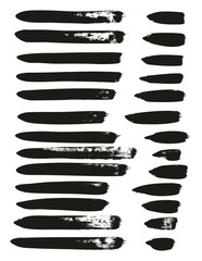 Calligraphy Paint Brush Lines High Detail Abstract Vector Background Set 153