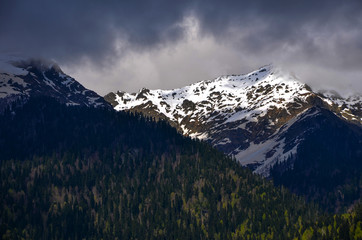 Snow in the mountain