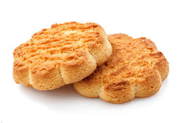 Corn Cookies Isolated on a White Background. Sweet cookies. Homemade dough
