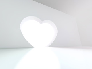 Abstract modern architecture background, empty open space interior. 3D