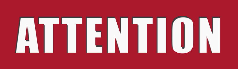 Fototapeta premium ATTENTION Banner Post Stamp