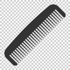 Hair brush icon in flat style. Comb accessory vector illustration on isolated background. Hairbrush business concept.
