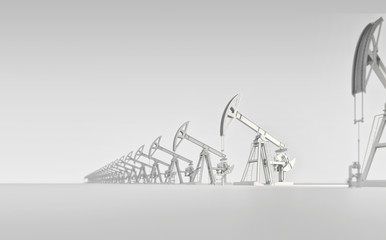 Oil pump 3d illustration+