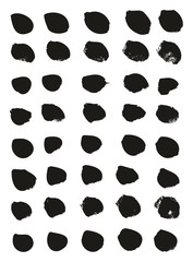 Calligraphy Paint Brush Lines High Detail Abstract Vector Background Set 49