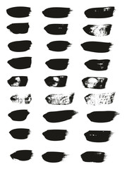 Calligraphy Paint Brush Lines High Detail Abstract Vector Background Set 48