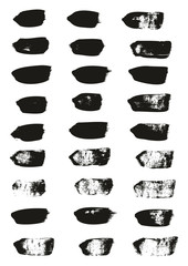 Calligraphy Paint Brush Lines High Detail Abstract Vector Background Set 42