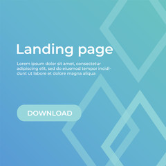 Landing page template. Website template for websites and apps. Landing page vector design UI